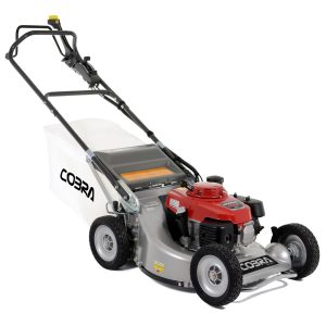 Cobra petrol push lawn mower with red engine
