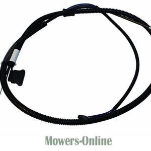Lawn mower throttle cable with connector