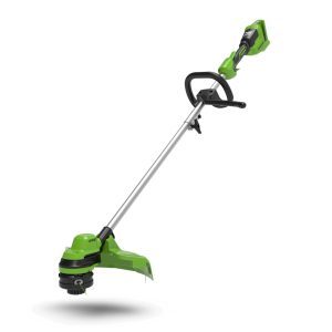 Cordless string trimmer with shoulder strap