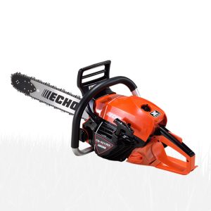 Echo chainsaw with orange housing