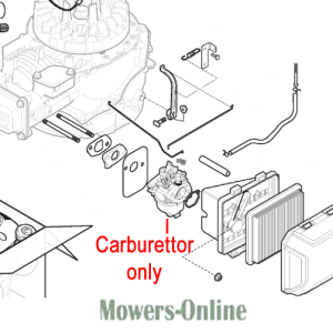 Carburetor parts diagram for lawn mower engine