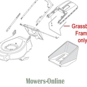 Lawn mower grassbag frame parts diagram