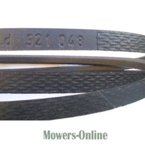 Lawn mower belt with identification numbers