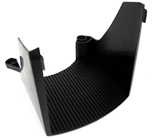 vwhbjf2lpes.jpg - Mowers Online Gutter guard with left-side bracket and downspout connector