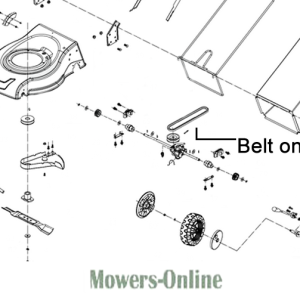 Mower belt and pulley assembly diagram