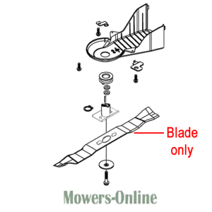Lawn mower blade replacement parts diagram