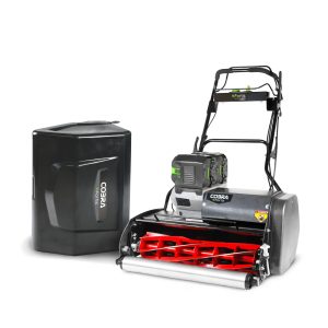Cobra lawn mower and grass collection bag.
