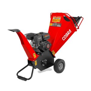 Cobra wood chipper shredder with petrol engine