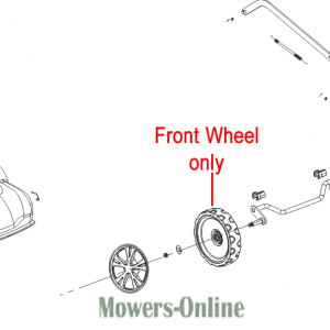 Lawn mower front wheel assembly diagram