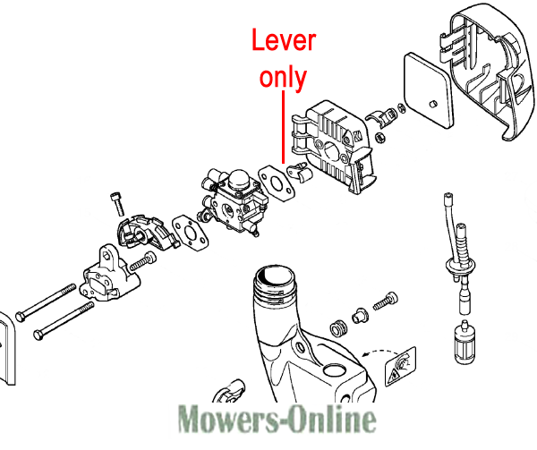 wnhlee352n3.png - Mowers Online Lawn mower blade lever assembly diagram parts