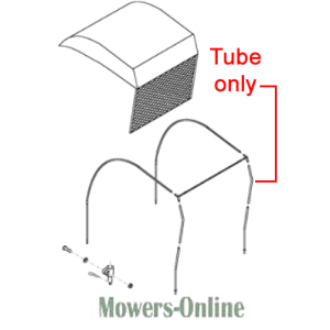 Lawn mower grass collection tube part diagram