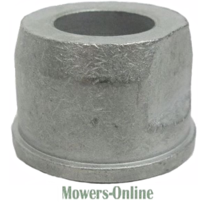 Metal spacer bushing for lawn mower
