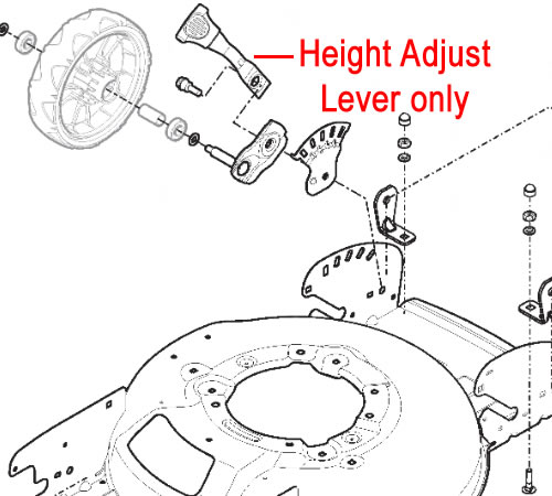 z5jh0323p5l.jpg - Mowers Online Lawn mower height adjust lever assembly diagram
