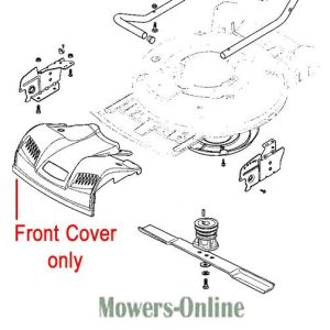 Lawn mower front cover assembly diagram