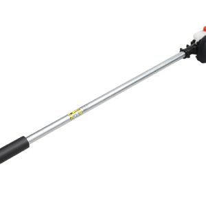 Cordless pole chainsaw with extension shaft.